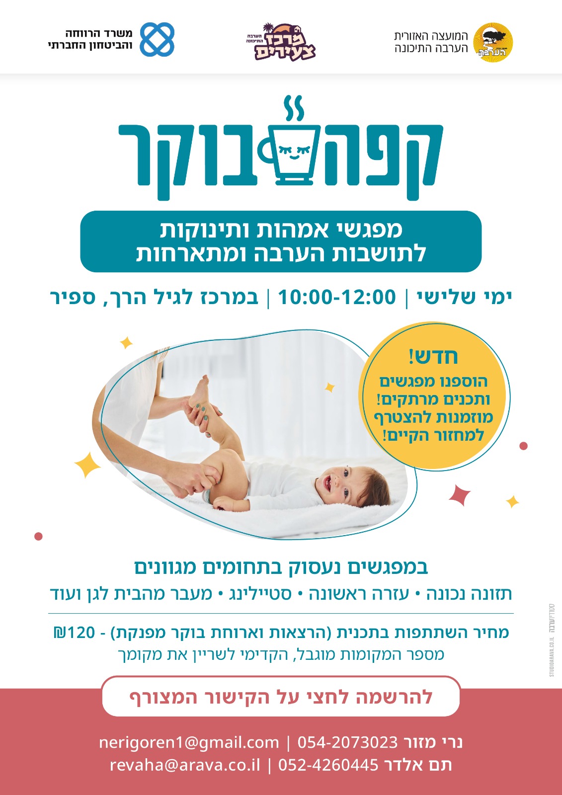 פרסום קפה בוקר + מפגשים חדשים