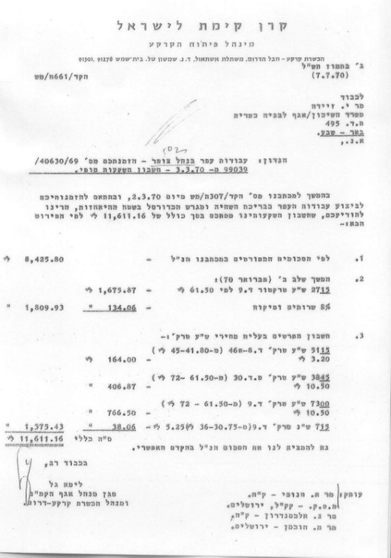 7.7.1970 עבודות עפר בנחל צופר